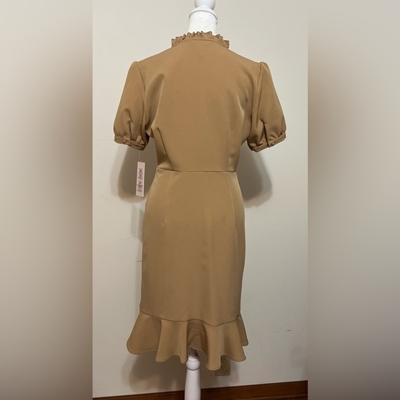 Nanette Lepore Nolita Stretch Sheath Dress V-Neck Ruffle Puff Sleeve Size 4 NWT - Picture 5 of 15